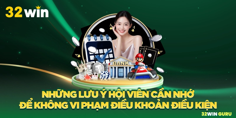 Những lưu ý hội viên cần nhớ để không vi phạm điều khoản điều kiện